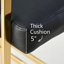 Rienna 25" Luxurious Faux Leather Solid back Gold Tripod Base Counter Stool