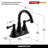 Derengge Centerset 2-Handle  Bathroom Sink Faucet With Plastic Overflow Pop-Up Drian-104370739