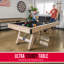 Table de billard GoSports 7 pi avec finition en bois rustique - Table de billard moderne - Accessoires inclus-92589352-92589353