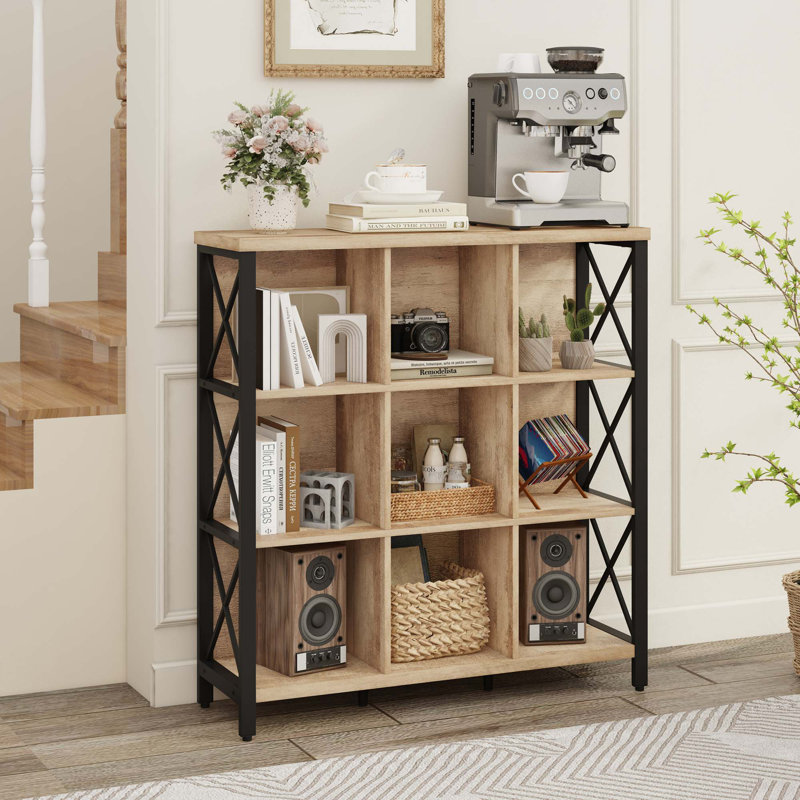 Guinna Cube Bookcase, Rustic Oak