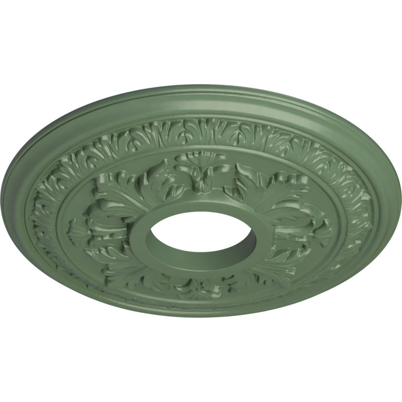 Médaillon de plafond H 15,375 po x l 15,37 po x P 1,5 po Baltimore, Vert athénien