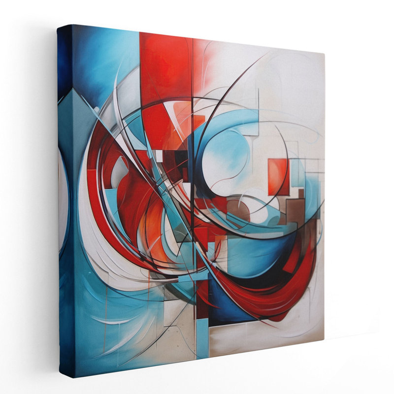 Complex Texture Symphony Abstraction Wall Art, 20" H x 20" W x 1.25" D, Black Framed Canvas