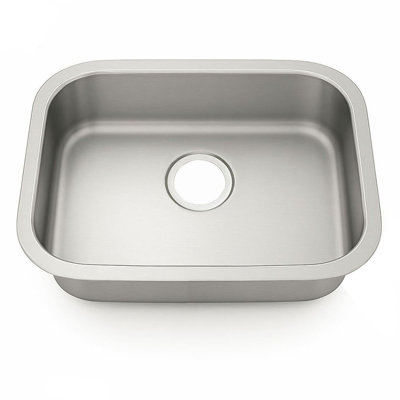 23"x18"x5" Undermount 18 Gauge Stainless Steel Single Bowl Ada Kitchen Sink