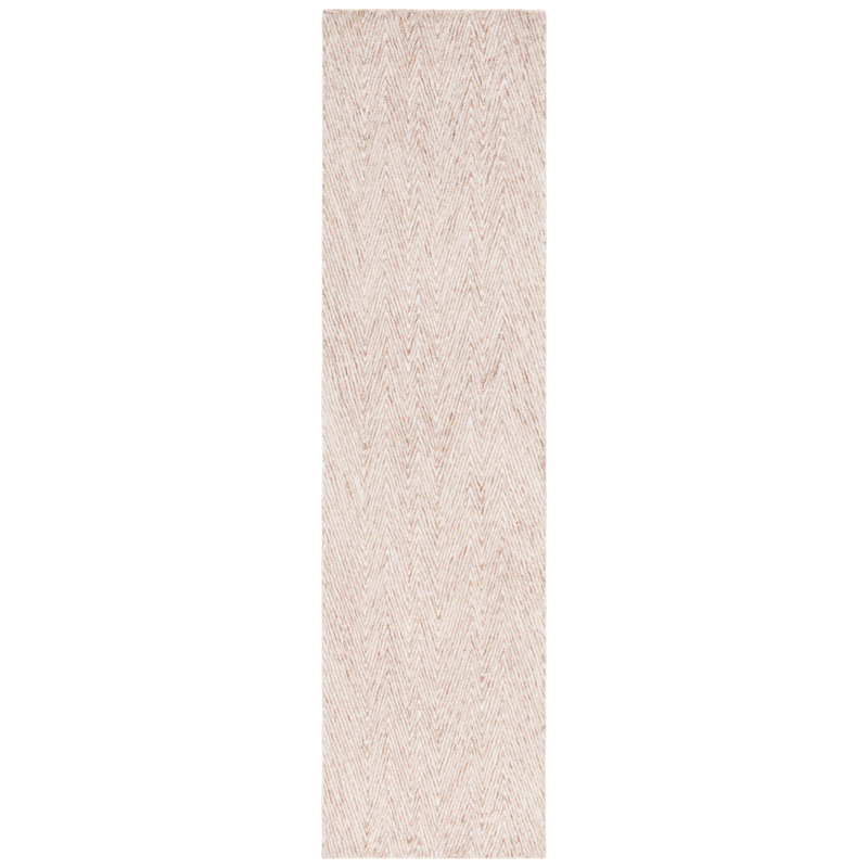 Jatyra Hand Tufted Wool/Cotton Jatyra Rug in Ivory/Brown, Runner 2'3" x 9'