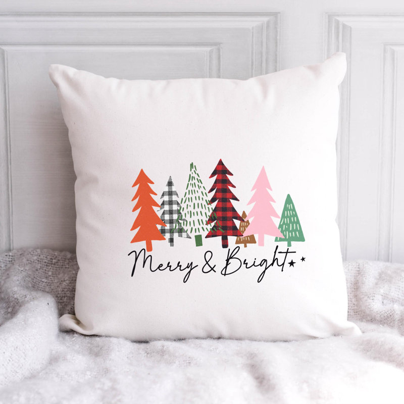 ChristmasPNG_7 Polyester/Polyester Blend Reversible Throw Pillow, 20" x 20"