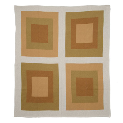 Modern Cotton Blend Knitted Throw Blanket
