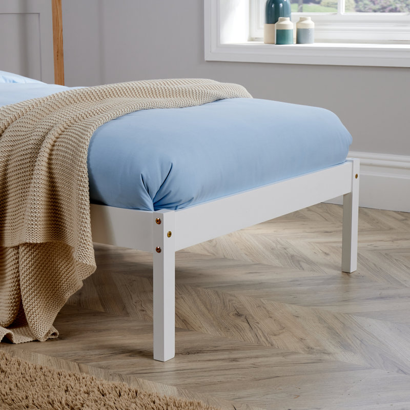 Altamont Solid Wood Low End Bed Frame, White, Single (3‘) 