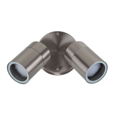 Timera Stainless Steel 2 - Bulb Outdoor Armed Sconce
