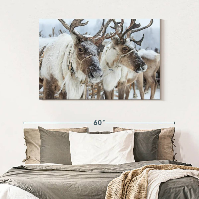 Snow Reindeer, 32" H x 48" W