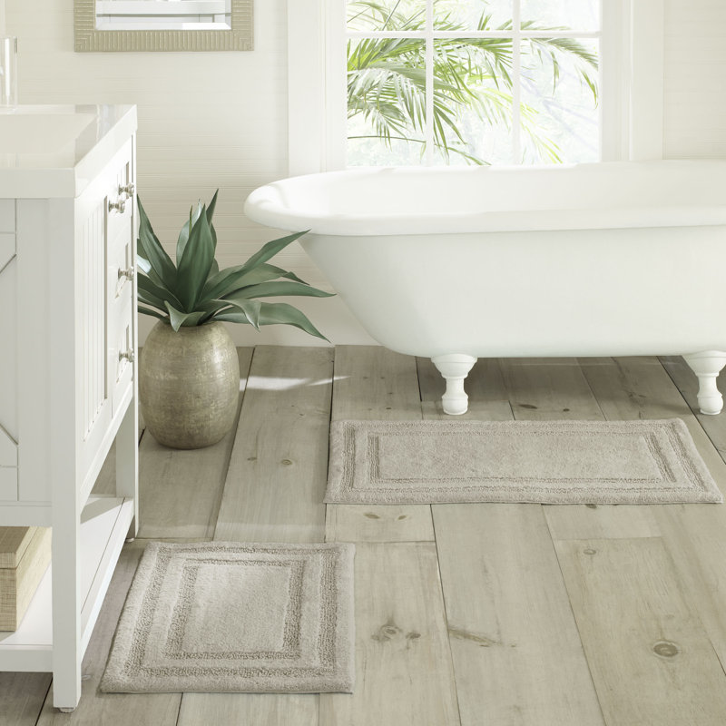 Tapis pour salle de bain Tommy Bahama Isla, L 17 po x L 24 po, Gris clair