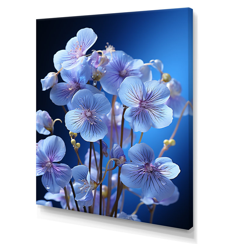 Impression sur toile Violets, H 44 po x l 34 po x P 1,5 po, Toile tendue