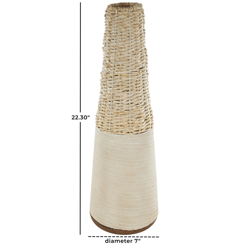 Sanka 22.3'' Rattan Table Vase