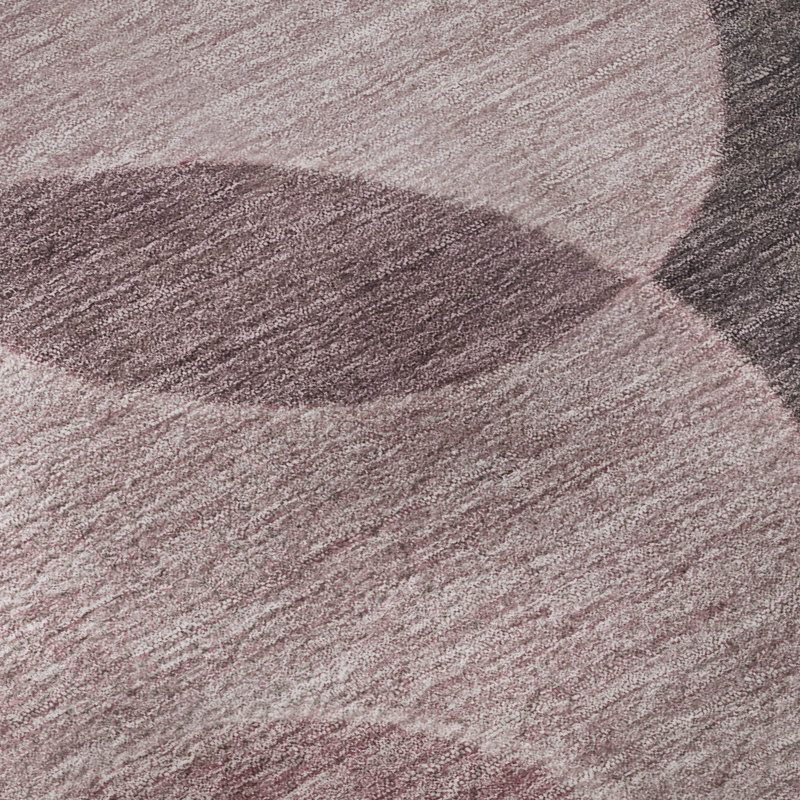 Premium Machine Washable Lubbers AMF1751 Geometric Rug, Round 8'