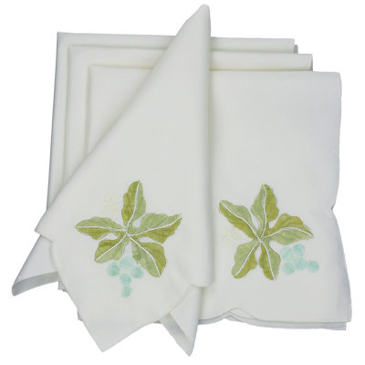 Serviette de 19 po brodéed nappe Vineyard