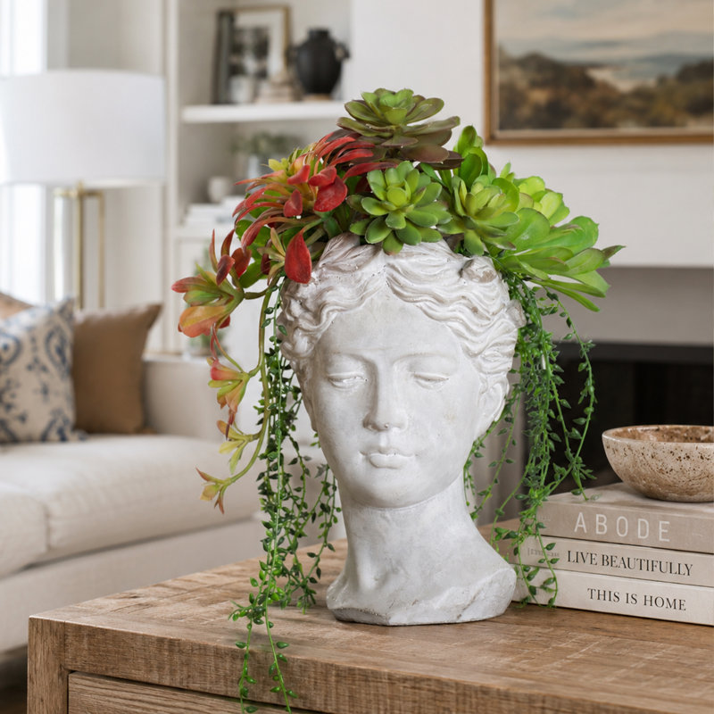 Jardinière en ciment de style grec pour l'intérieur et l'extérieur