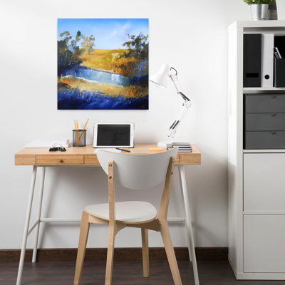 Winter Dam, art contemporain abstrait, paysage