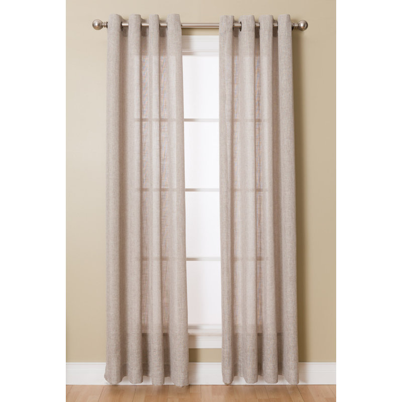 Wendland 100% Polyester Light-Filtering Solid Curtain Panel with Grommet Top, 50" W x 84" L