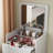 (48Cm) 3 In 1 Vanity Desk With Plip Top Mirror,Small Make Up Vanity Set With Visible Glass Desktop, Compact Makeup Vanity With 3 Drawers, Dressing Table, Prime Day, Deals For You Days-1153309195