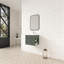 Ensemble de meuble-lavabo mural simple 24 po avec comptoir en céramique blanche avec tablette droite Aurilla-559038130-737632749-737632750