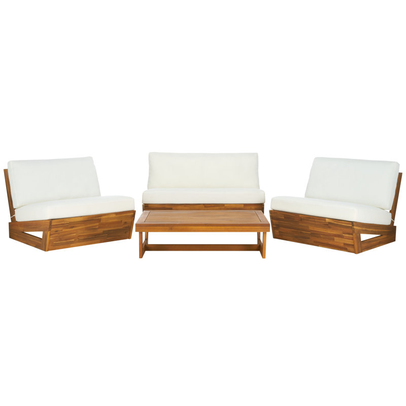 Frisina 4 Piece Conversation Set, White