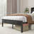 Queen Bed Frame with Storage Headboard, Metal Platform Bed with Charging Station, Bookcase Storage, No Box Spring Needed, Easy Assembly, Noise-Free, Black-112965140-112965141