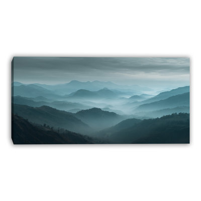 Blue Ridge Fog Wrapped Canvas Wall Art