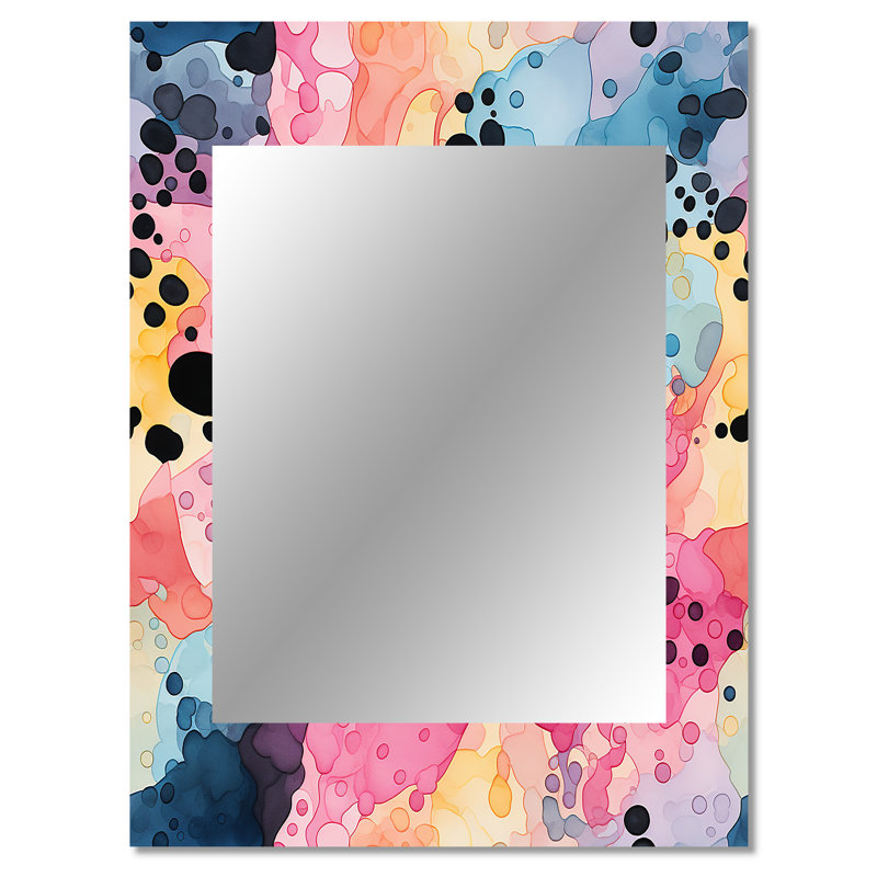 Hastin - Large Wall Mirror On Metal, 40 po x 30 po