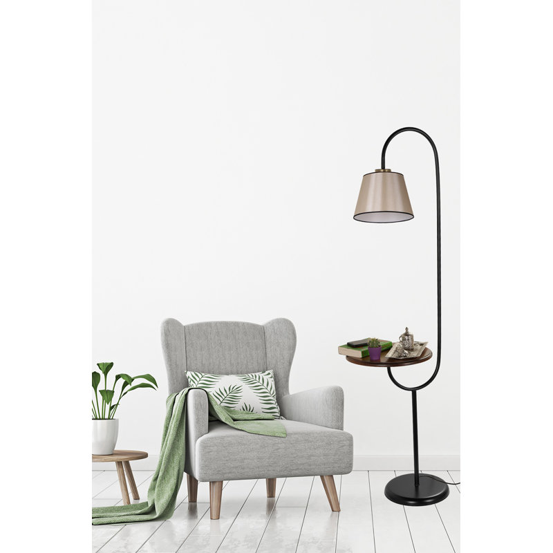 Brentley 160cm Tray Table Floor Lamp, Dark Beige