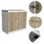 White And Light Oak Rectangle 2-Door Utility Sink And Cabinet-1177114126