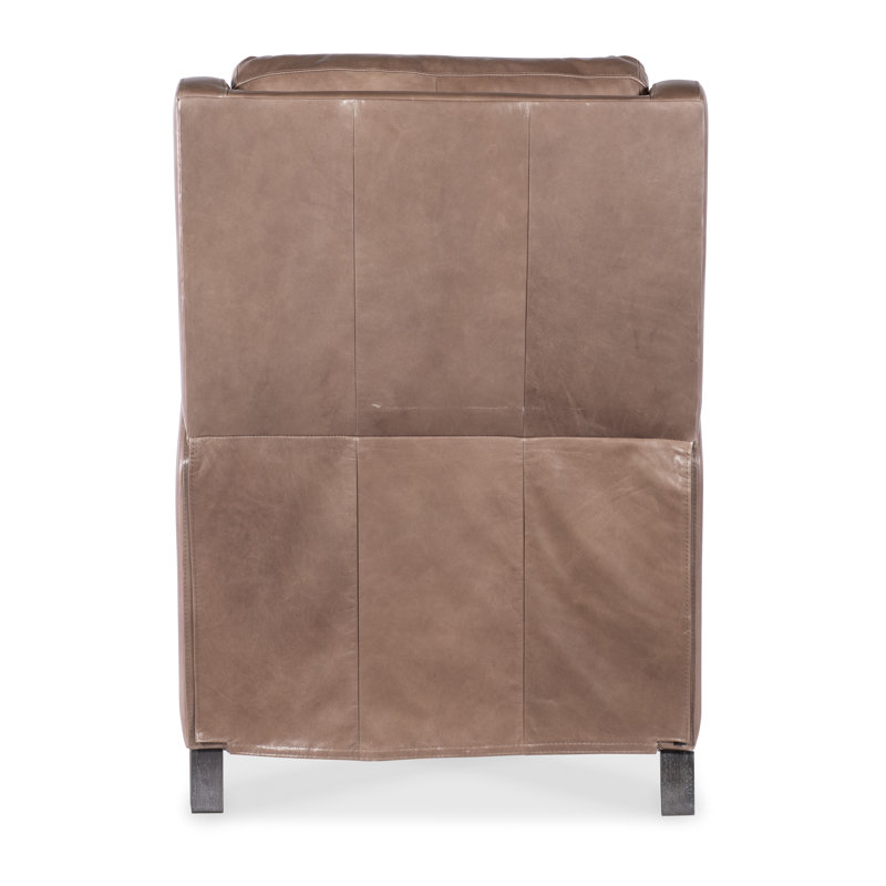 Leather Glider Recliner, Light Mocha