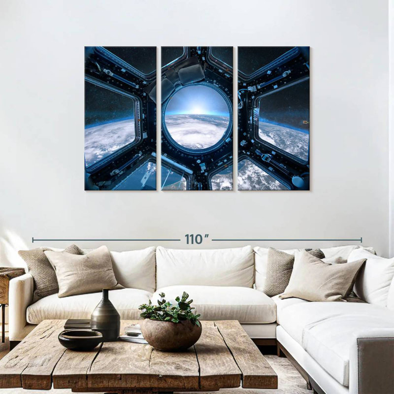 Oberle Earth From Space Station, 48" H x 74" W