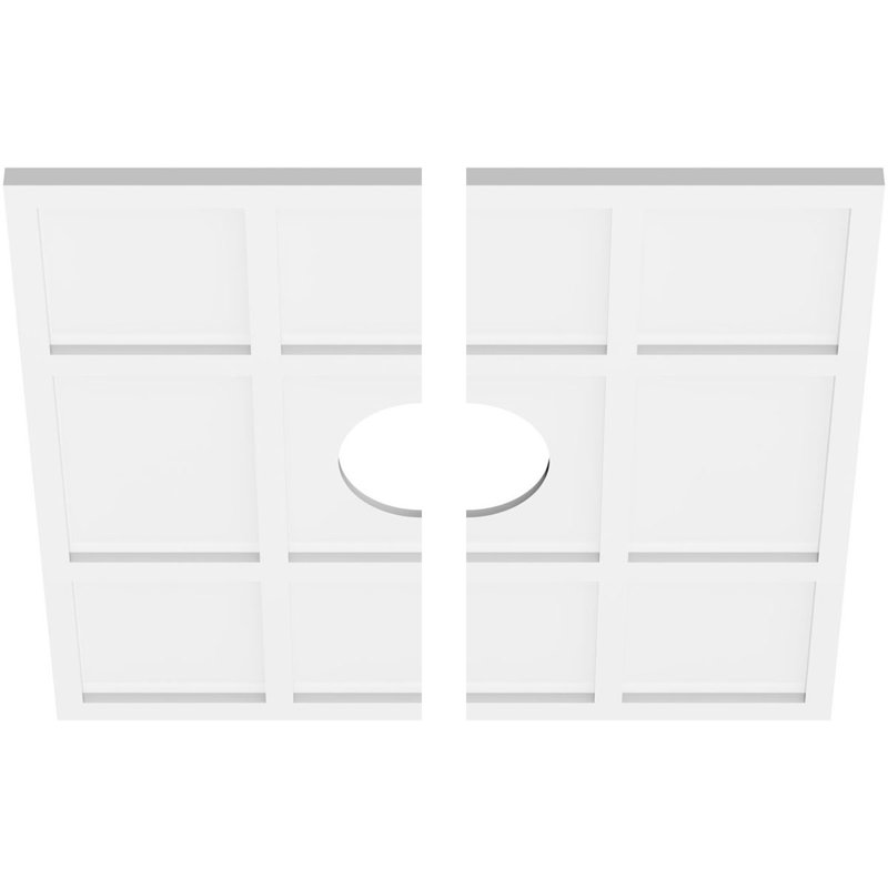 Médaillon de plafond contemporain Rubik, H 28 po x l 28 po x P 1 po
