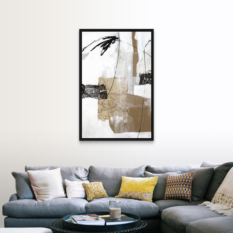 «Highly Illogical I», reproduction sur toile, Reproduction avec cadre flottant, H 49,25 po x l 33,25 po, Noir