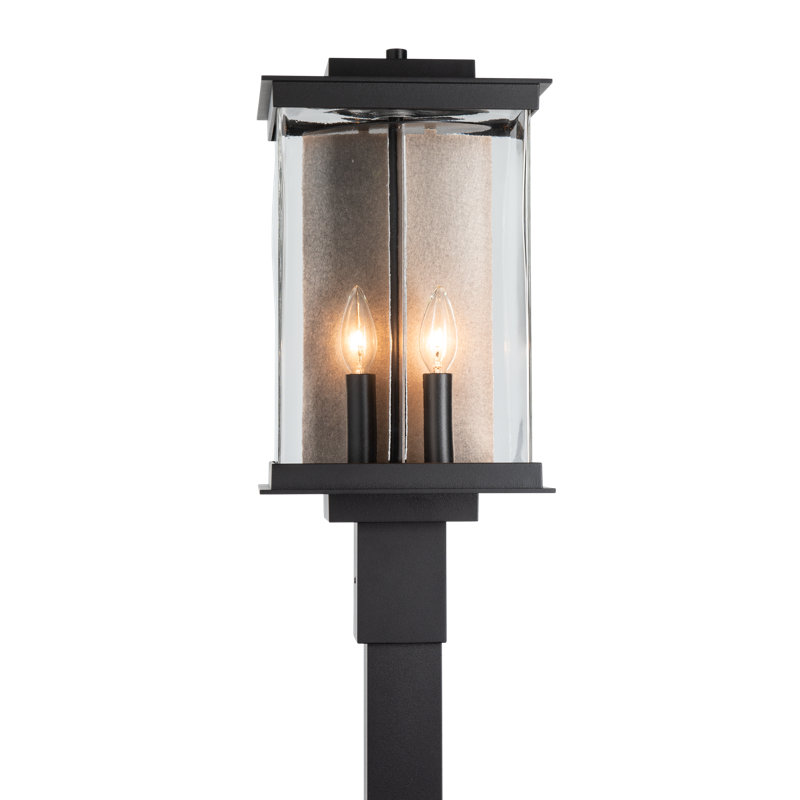 Kingston 1 - Light 20.1" H Hardwired Lantern Head, Translucent Vintage Platinum, Coastal Black