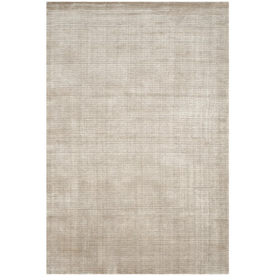 Mcelroy Hand-Knotted Wool Gray Area Rug