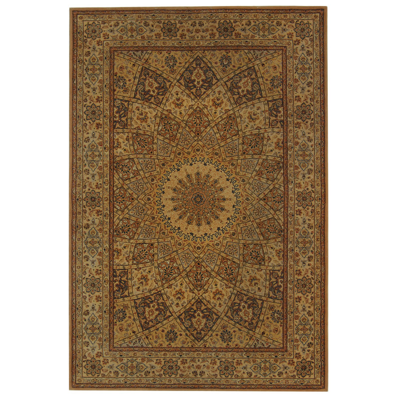 Persian Court Silk & Wool Pile Rug, 6' x 9'