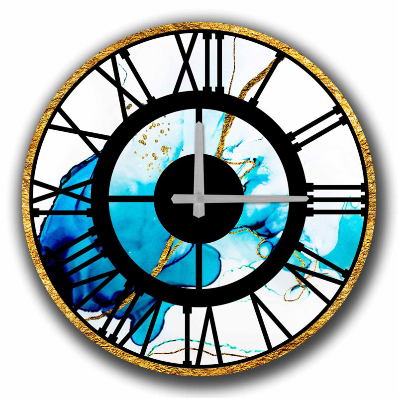 Horloge murale décorative élégante, 19,7 po de diamètre, 100% panneau de fibres à densité moyenne avec une épaisseur de 0,2 po | Nécessite 1 pile AA (non incluse) | Parfait pour la décoration intérieure, l'esthétique moderne et l'élégance intemporelle