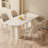 Abishan 70.87" Modern Rectangle Cream White Dining Table for Kitchen, Bar, Dining Room-201815937-210642519