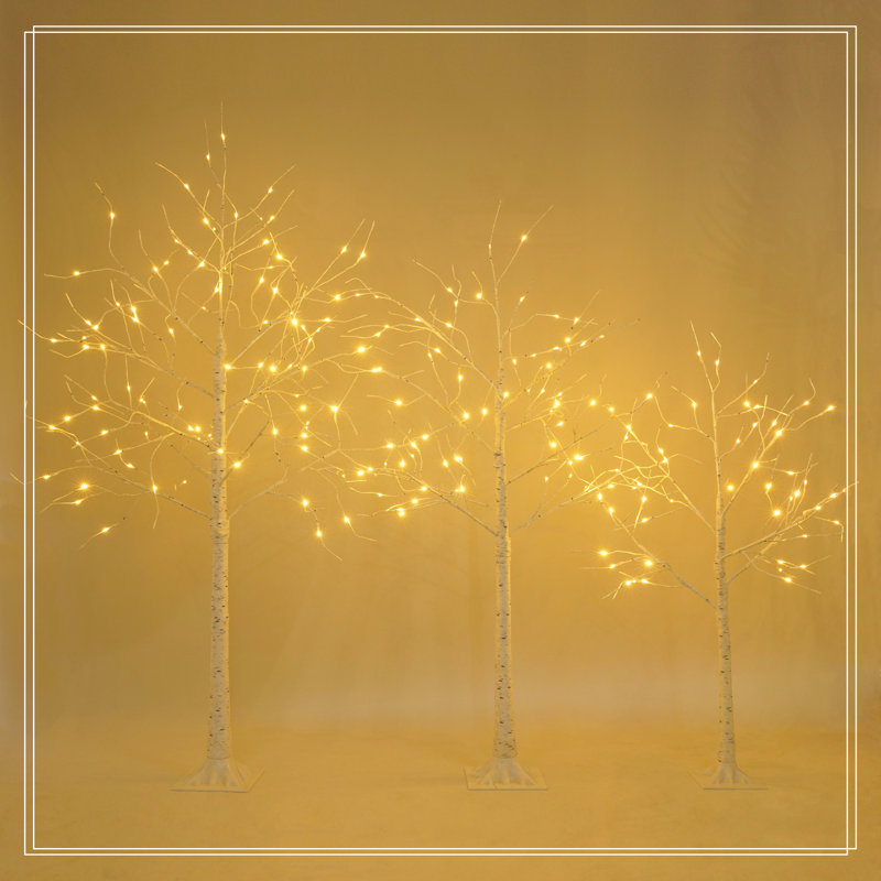 Arbre artificiel avec lumières blanches chaudes 4FT 48 LED / 5FT 72 LED / 6FT 96 LED