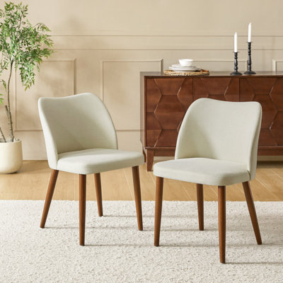 Kanalu Modern Dining Chair with Solid Wood Legs