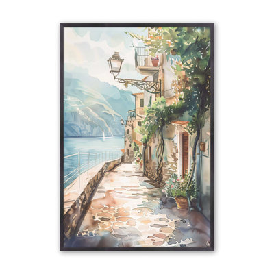 «Coastal Greeting V2», impression encadrée sur papier par Azure Artisanal Studio