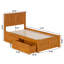 Lit plateforme en bois massif avec pied de lit et tiroirs de rangement Nantucket-96140425-96140420