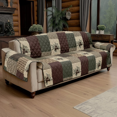 Your Lifestyle by Donna Sharp Pine Panels Oversized Sofa Furniture Cover