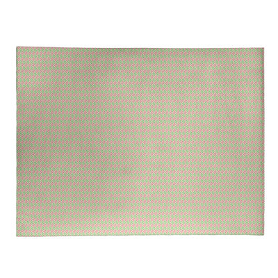 Tapis bleu à rayures losanges