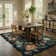 Garbrand Machine Washable Floral Farmhouse Area Rug with Non-Slip Backing for Living Room, Dining Room, Bedroom