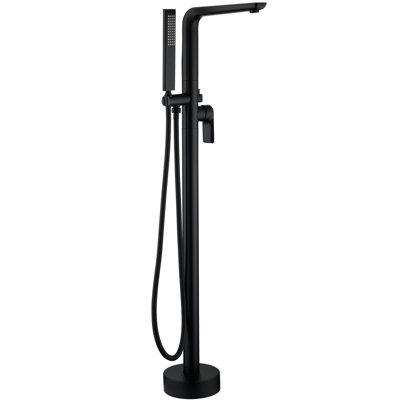 1 Handle Floor Clawfoot Tub Faucet with Diverter