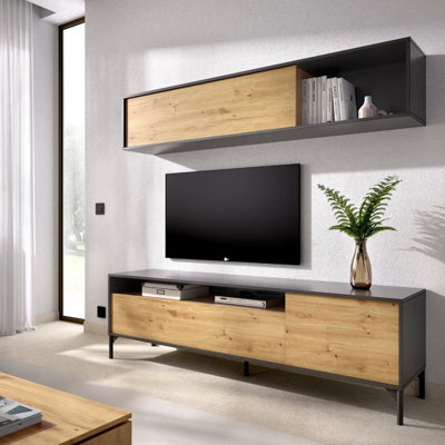 Polaris Unfinished Entertainment Centre for TVs up to 75" with Fireplace Included