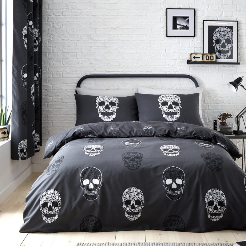 Skulls Duvet Cover Set, Double