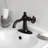Kingston Brass Wendell Single-Handle 1-Hole Deck Mount Bathroom Faucet with Knurled Handle and Push Pop-Up Drain-91111223