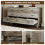 9 Drawer Wide Modern Chest Of Drawers With X-Shaped Sturdy Base-962820600
